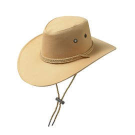 Cowboy Hat Beige Sun Cap Faux Felt Leather Suede Fancy Dress Party Costume Cowgirl Outfit Western Travel Outdoor Sun Protection Mens Womens