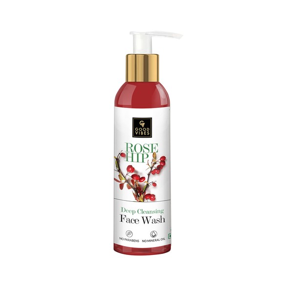 Good Vibes Deep Cleansing Face Wash, Rosehip (120 Ml)