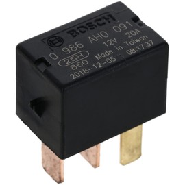 Bosch 0986AH0091 Micro Relay 12V 20A IP5K4 Operating Temperature from -40° to 125° Closer Relay 4 Pins