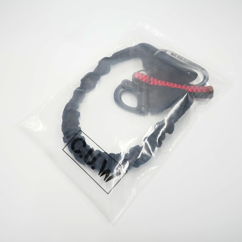 C.U.W Safety Retention Lanyard Replica Carabiner Set of 2 (Black)