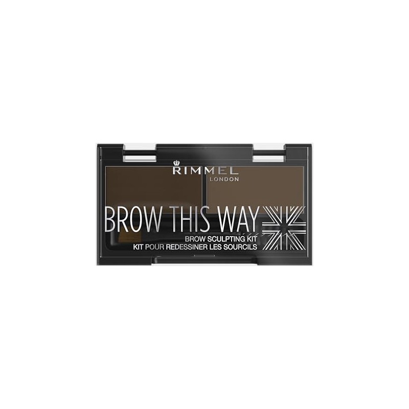 Rimmel Brow This Way Kit de escultura, 0.04 onzas, Café