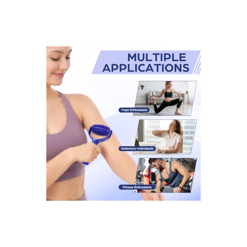 Healvian Rodillo Muscular De Mano Con Diseño De Mango Ergonómico