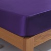 ROOEE Satin Silk Fitted Sheet with Pillowcase Set Breathable Soft