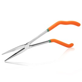 SPEEDWOX Radio Pliers, Long Nose, S Grip, 12.6 inches (320 mm), Long Reach, Straight Long Pliers, Long Pliers, Straight Ergo Grip, Pull, Bend, Convenient DIY Tool, Carpentry, Forged Radio Pliers,