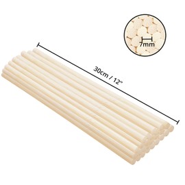 Belle Vous Pack of 100 Natural Round Bamboo Craft Wood Sticks - 30 cm - Extra Long 7 mm Round Stick Wood - Strong Wooden Sticks for Crafts for Woodworking, Art Projects, Decorations & DIY