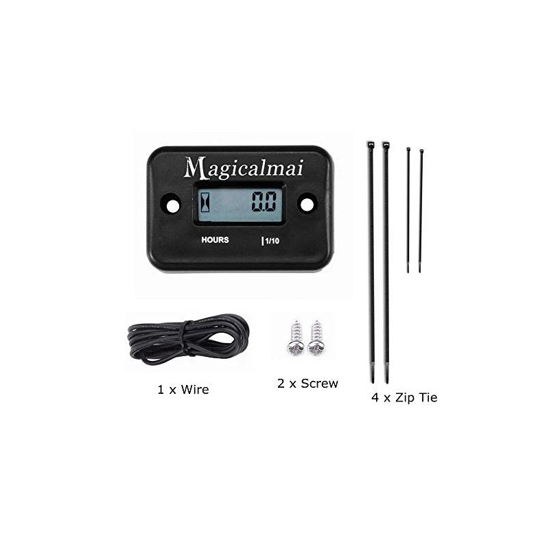 Magicalmai Inductive Hour Meter For Gas Engine Generator Lawn Mower