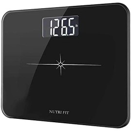 NUTRI FIT Extra-Wide/Ultra-Thick Digital Body Weight Bathroom Scale with 3 Inch Large Easy