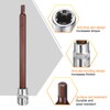 sourcing map 4mm Hex Bit Socket 1/4" Drive SAE S2