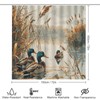 TOWINSFB 4Pcs Wild Lake Duck Shower Curtain Set with Toilet