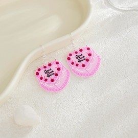 Chappell Roan Earrings Pink Pony Club Good Luck Hot To Go Music Inspired Earrings Merch Fans Gifts. (Good Luck Baby)