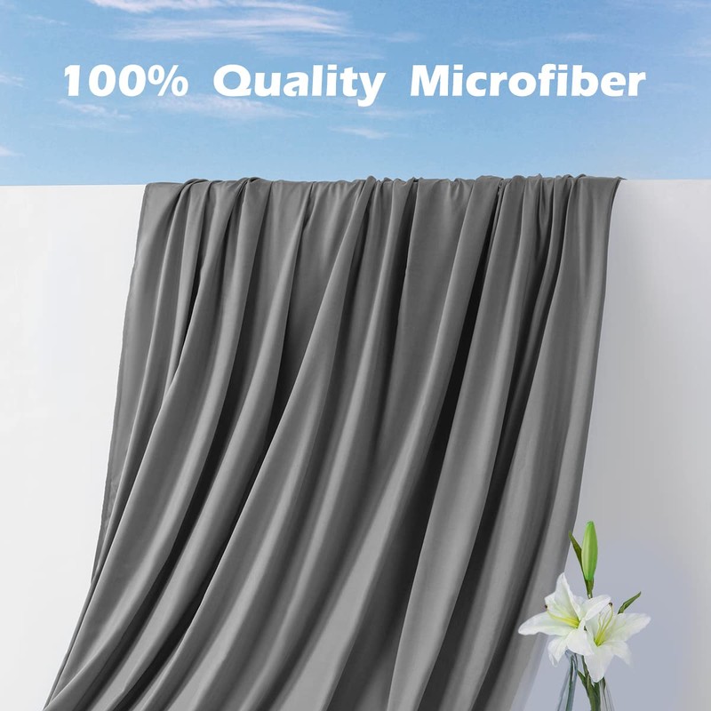 AiAngu 4 Piece Sheet Set - Soft Microfiber 1800 Thread