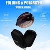 Joopin Oversized Folding Sunglasses for Women, UV400 Protection Large Frame