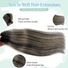 Sew in Hair Extensions Real Human Hair, 12 Inch 80G