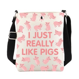 FUSTMW Pig Gifts Pig Crossbody Bag I Just Really Like Pigs Piggy Gifts for Pig Lovers Pig Phone Purse with Shoulder Strap, Pig Body Bag