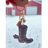 Boot Scootin’ Boogie Boot Keychain with Rhinestones - Western Fashion