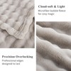 RUIKASI Fleece Throw Blanket for Sofa - Beige Single Fluffy