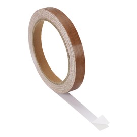 PATIKIL Wood Grain Wallpaper Border Tape, 0.5 Inch x 33 Feet Removable Peel and Stick Mirror Frame Sticker Self Adhesive Wood Grain Repair Tape for Furniture Kitchen Bathroom Coffee Brown