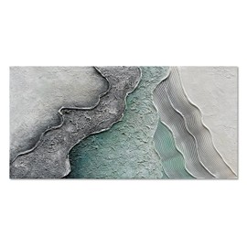 NANKAI Art Hand Painted Thick Texture Abstract Art Oil Painting 24x48 inch Contemporary Art Home Wall Decoration Painting