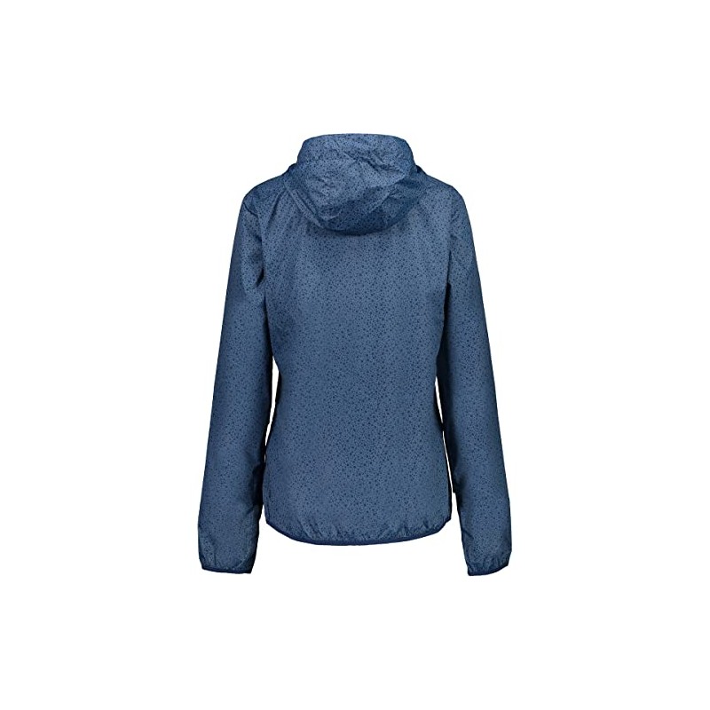 CMP - Giacca Donna con Cappuccio Antipioggia, Blue, L