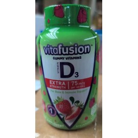 Vitafusion Vitamin D3 Gummy Vitamins for Bone & Immune System Support Strawberry