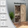 JUBEST 5FT Box Rail Exterior Barn Door Hardware Kit, Heavy-Duty