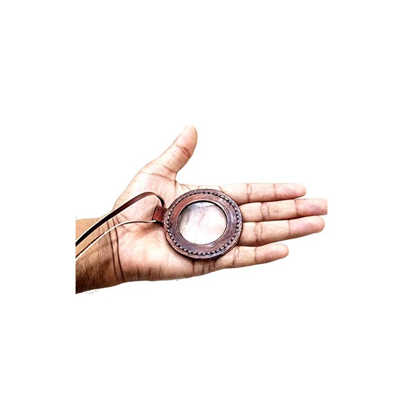 Nautical Replica Hub Magnifying Lens with Leather Holder Leather Rimmed