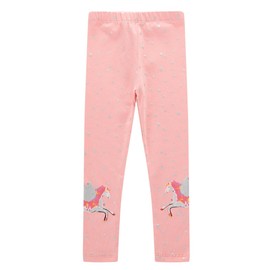 Toddler Girl Leggings 4t Girls Capri Leggings with Unicorn Star Printing Comfortable Girls Pink Leggings for All Seasons Around(1153, 4t)