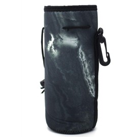 BASELIFE Water Bottle Carrier,Insulated Neoprene Water Gym Travel bottle Holder Bag Protector Sleeve Case Pouch Cover 0.6L or 0.75L, Great for Stainless Steel and Plastic Bottles (BLACK)