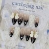 Dot Embo Handmade Nail Tips - Square M / 도트엠보