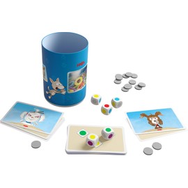 HABA Wow Wau - Funny Dog Yatzy Dice Cup Game from 5 Years - Simple Rules for Quick Fun - Perfect for on the Go - 2010889001
