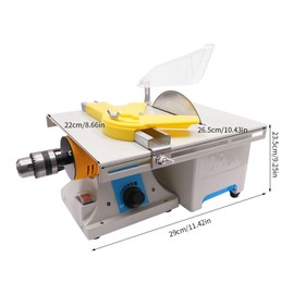 CUBELLIN Jewelry Lapidary Saw Rock Saw with 6" Saw Blade 1000-10000R/Min Rock Cutter Machine 90° Angle Adjustable Mini Table Saw for Cutting Rocks, Wood