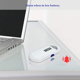 RFID Reader, Portable Animal Chip Reader, Pet Microchip Scanner, Universal RFID Reader for ISO 11784/11785, RFID Backlight Screen FDX B ID64