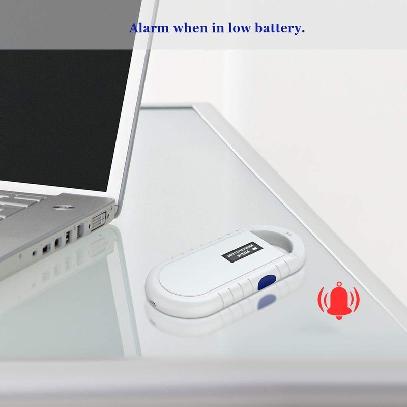 RFID Reader, Portable Animal Chip Reader, Pet Microchip Scanner, Universal