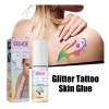 Pegamento De 8 Ml Para Tatuajes Con Purpurina, Botella De