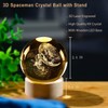 Space Astronaut 3D Crystal Ball with LED Light Stand, Universe