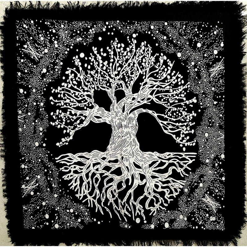 Tree of Life Altar Cloth Tapestry Tablecloth Ritual Spiritual Cloth