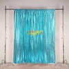 LQIAO Sequin Backdrop 8x8ft Teal Blue Curtain Panels Sequin Fabric