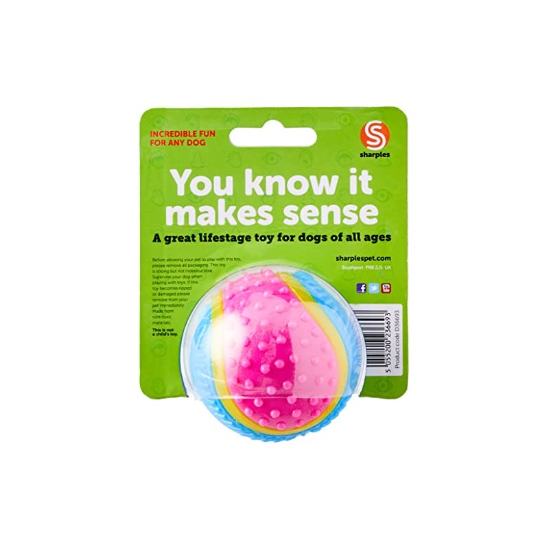 Sharples Five Senses Rubber Ball, Small,all breeds