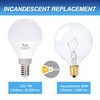 Simba Lighting LED Candelabra E12 Base G14 Small Globe 7W