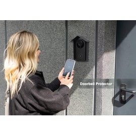 Ring Doorbell Rain Cover Weatherproof for Outside, Metal Anti-Glare Door Bell Chime Cover, Garage Door Video Keypad Access Control Keypad Cover for Most Video Doorbells