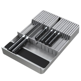NIUXX NIUXX Knife Drawer Organizer, Large Capacity In-Drawer Knife Block Set Holds 20 Knives and 1 Sharpening Steel (Not Included), Suitable for Knife Organizer for Kitchen Drawer