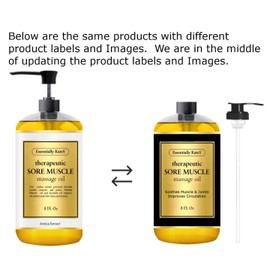 Essentially KateS Sore Muscle Massage Oil 8 Fl Oz - Arnica Extract and Peppermint - Soothe Sore and Tired Muscle and Joints