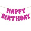 SINGOMON Glitter Pink Happy Birthday Banner Hot Pink Happy Birthday