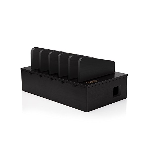 Prosumer's Choice Bamboo Charging Station Rack for Smartphones and Tablets