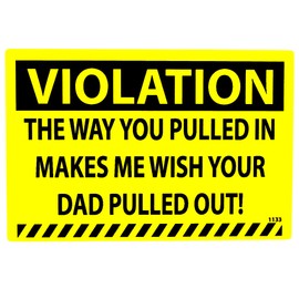 (25 Pack) Funny Parking Violation Prank Stickers – Hilarious Fake No Parking Tickets for Cars, Sarcastic Parking Fine Novelties, Large Hard to Remove for Idiots