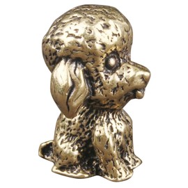 BIUDECO Vintage Brass Dog Statue Antique Animal Sculpture for Desktop Decor Craftsmanship Unique Design Dog Figurine for Home Decoration