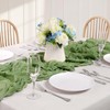OGORI Set of 6 Table Runners Modern Tulle Light Green