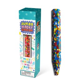 Buddy & Barney Jumbo Wacky Crayon - multicoloured jumbo size crayons for toddlers and kids, kid safety, non toxic, vibrant colours, kids craft toys, art supplies, primary colours