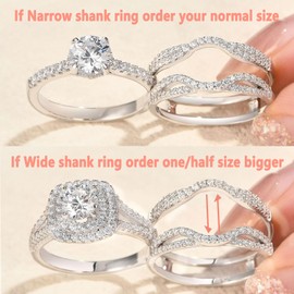 SHELOVES Womens 925 Sterling Silver Engagement Ring Enhancer Round White AAAAA CZ Infinity Wrap Guard Rings Sz 6