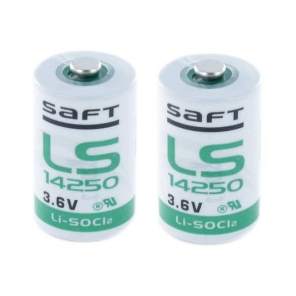 SAFT LS 14250 LS14250 1/2 AA 3.6v Lithium Battery (2 Pack)
